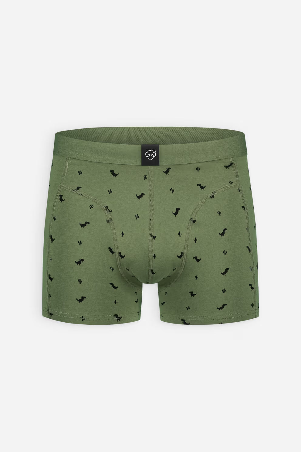 A-dam - Boxer Brief 8Bit Dino Army Green (Maya) - WERTE FREUNDE