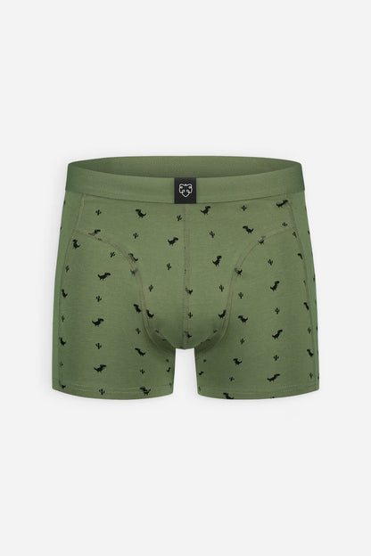 A-dam - Boxer Brief 8Bit Dino Army Green (Maya) - WERTE FREUNDE