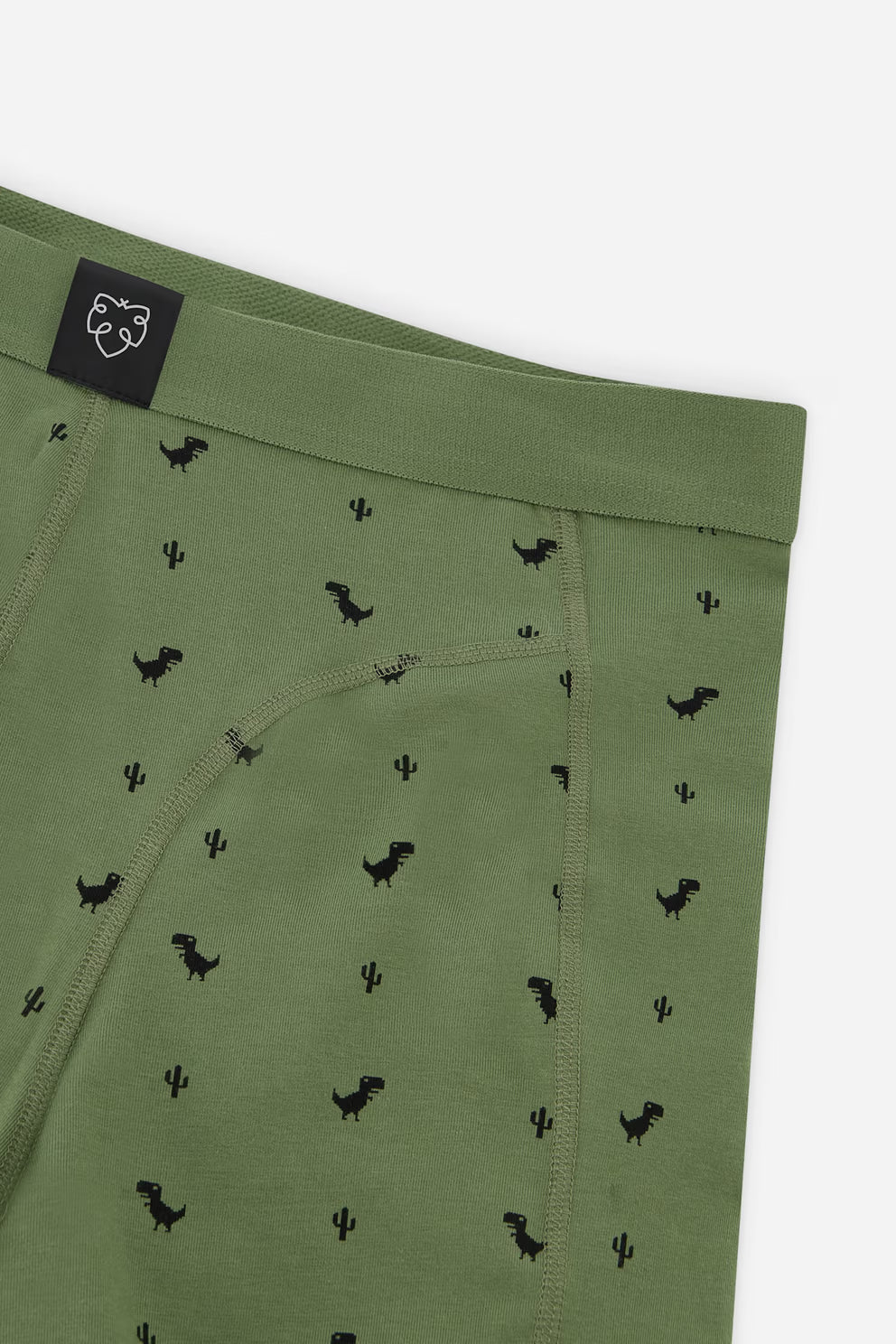 A-dam - Boxer Brief 8Bit Dino Army Green (Maya) - WERTE FREUNDE