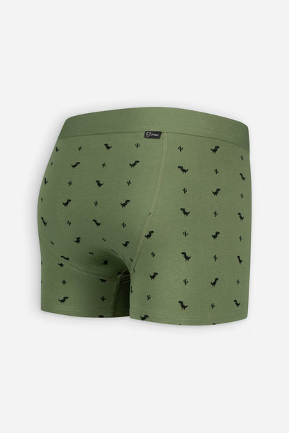 A-dam - Boxer Brief 8Bit Dino Army Green (Maya) - WERTE FREUNDE