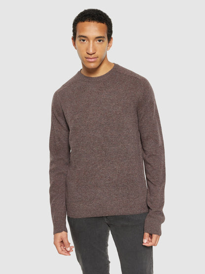 KCA - O-neck wool knit - RWS Demitasse (brown)