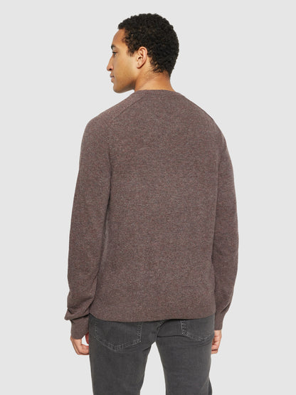 KCA - O-neck wool knit - RWS Demitasse (brown)