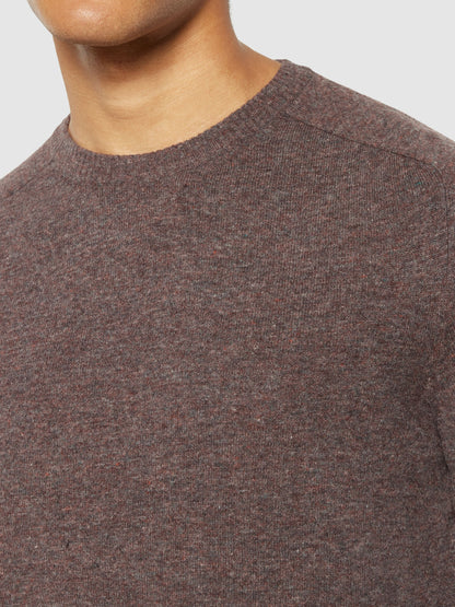 KCA - O-neck wool knit - RWS Demitasse (brown)