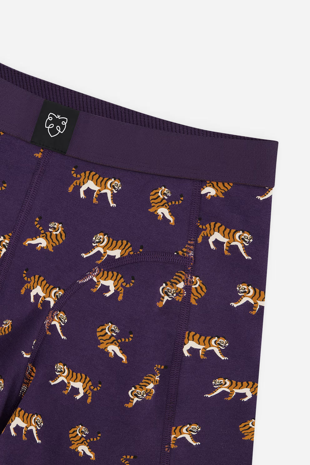 A-dam - Boxer Brief Print Purple Tigers - WERTE FREUNDE