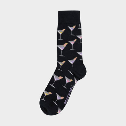 DEDICATED - Socks Sigtuna Cocktails Black - WERTE FREUNDE