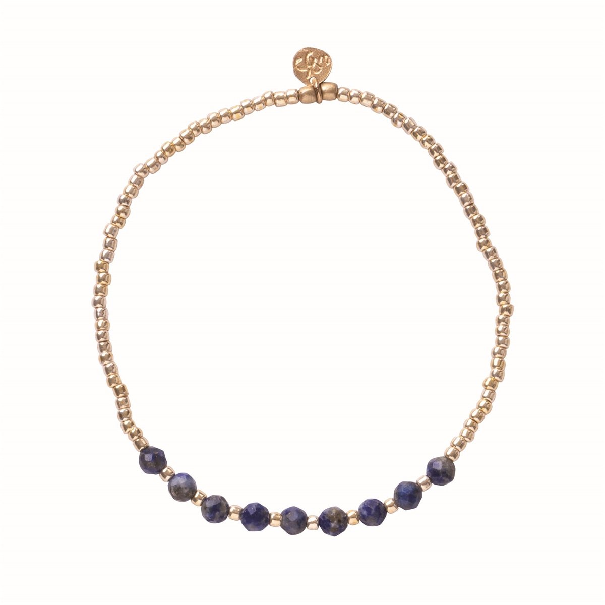 a beautiful story - Proud Lapis Lazuli Bracelet goldfarbig
