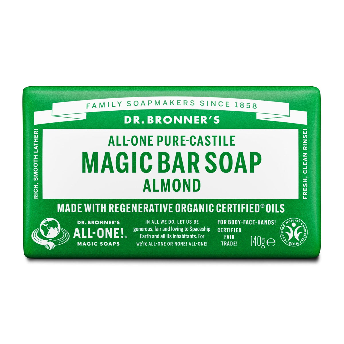 Dr. Bronner´s - Reine Naturseife Mandel 140g