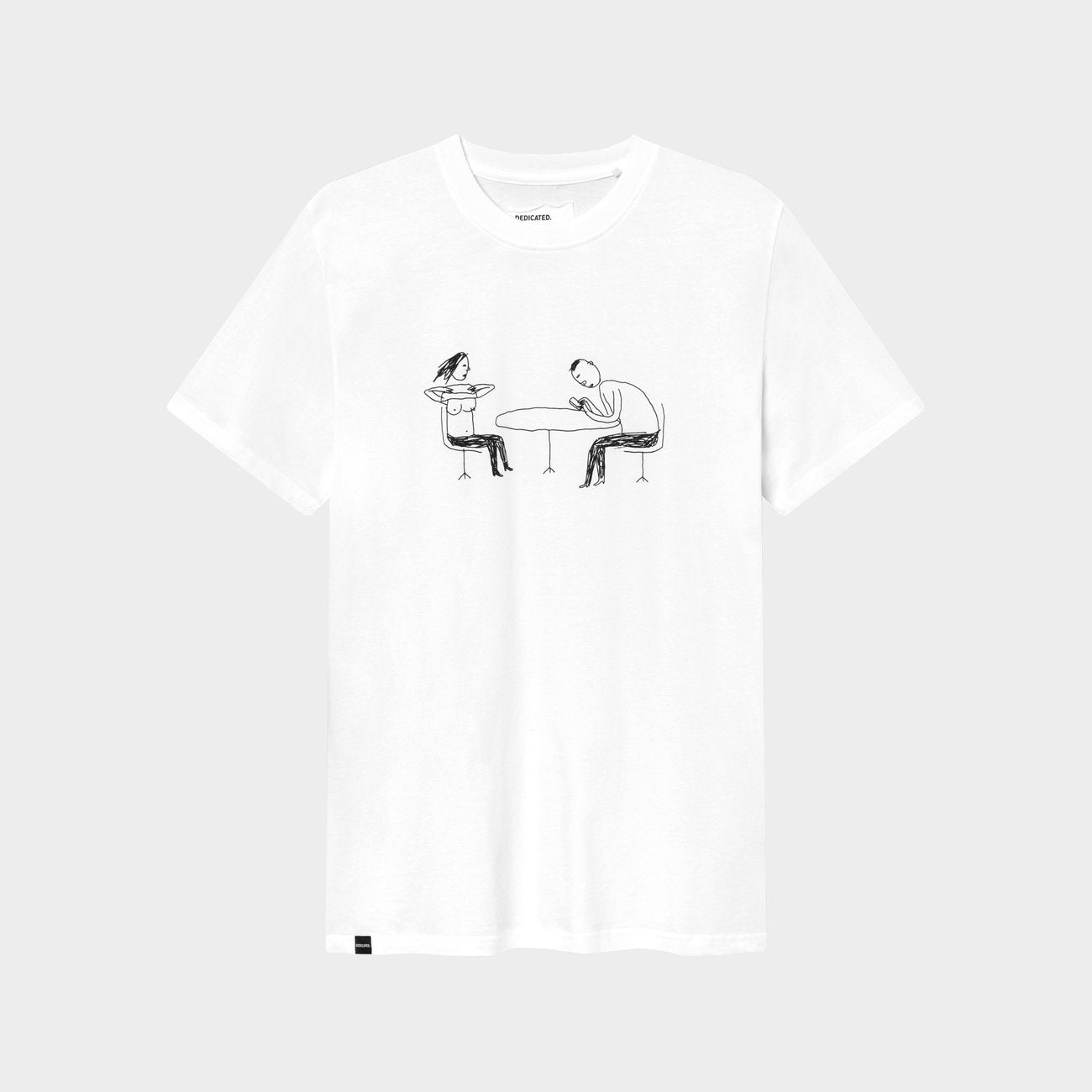 DEDICATED - T-shirt Stockholm Phoney Date White