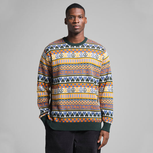 DEDICATED - Sweater Mora Peace Dark Green Pine Grove