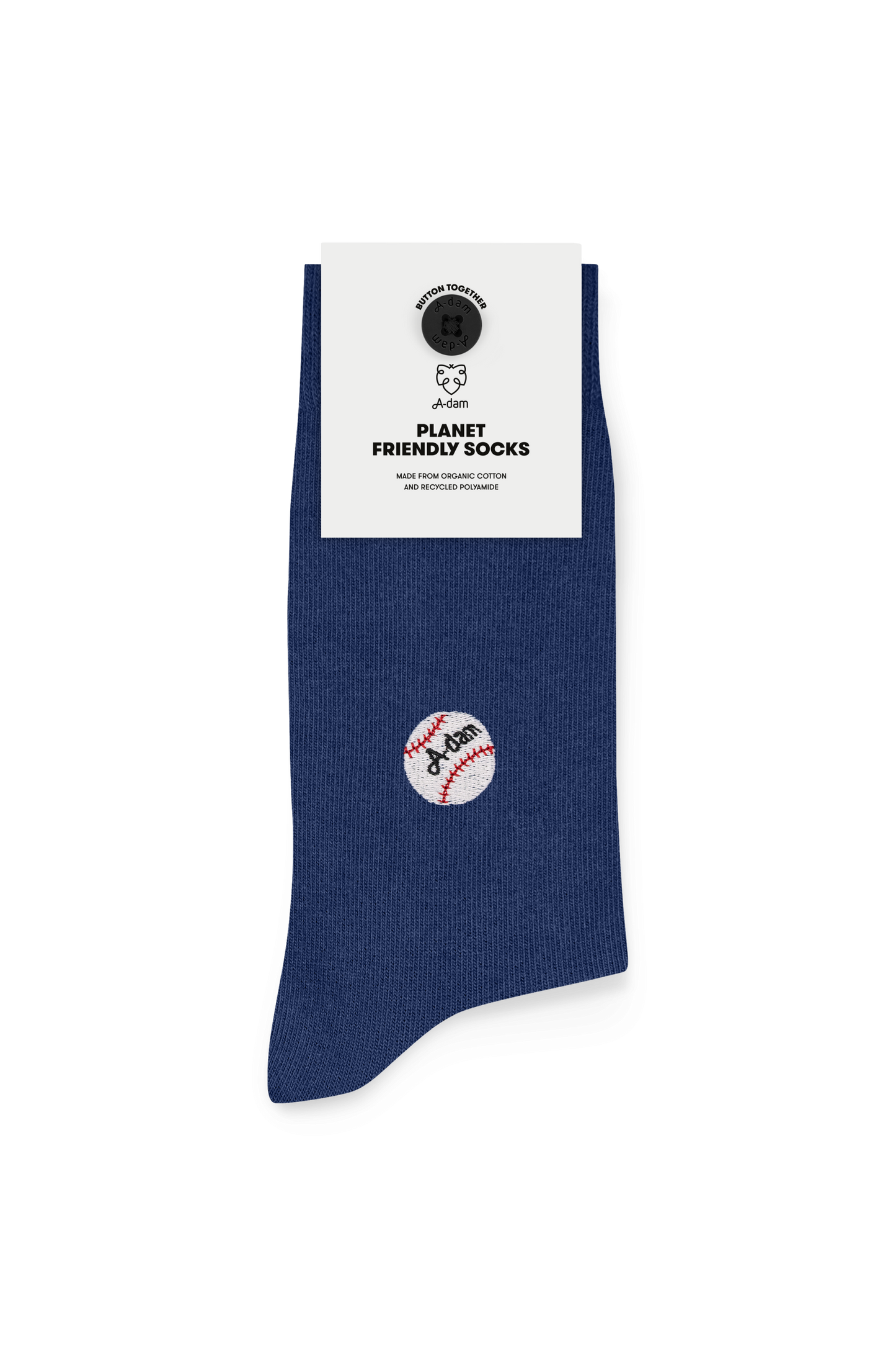 A-dam - Casual Socks Blue Baseball Flame