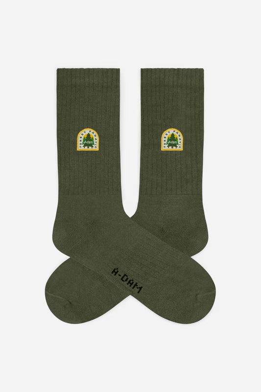 A-dam - Crew Socks Dark Green Forest Fanatic