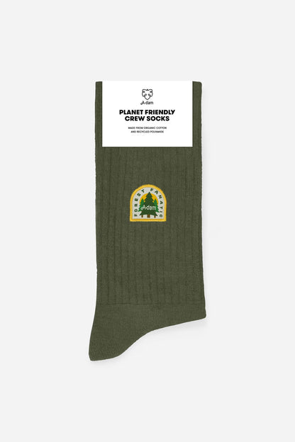 A-dam - Crew Socks Dark Green Forest Fanatic