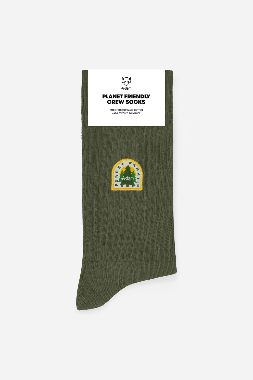 A-dam - Crew Socks Dark Green Forest Fanatic - WERTE FREUNDE