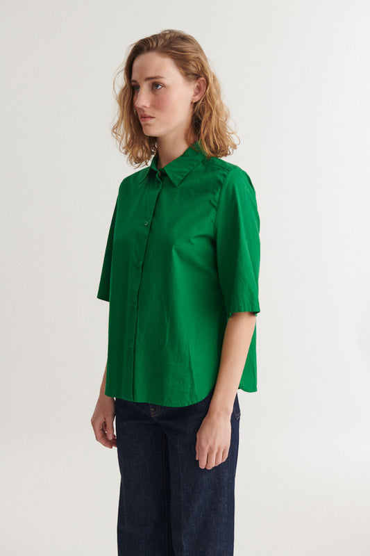 Basic Apparel - Silje SS Shirt Abundant green - WERTE FREUNDE