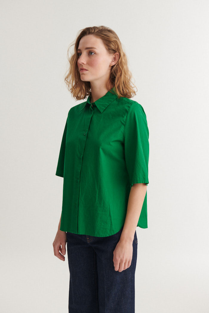 Basic Apparel - Silje SS Shirt Abundant green - WERTE FREUNDE