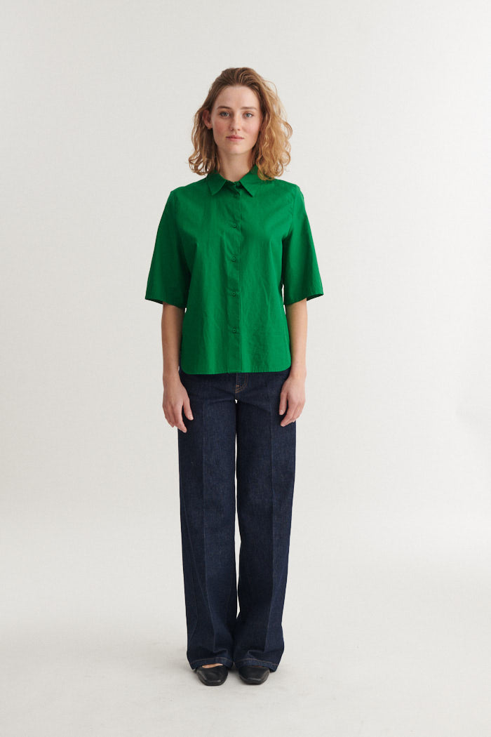 Basic Apparel - Silje SS Shirt Abundant green - WERTE FREUNDE