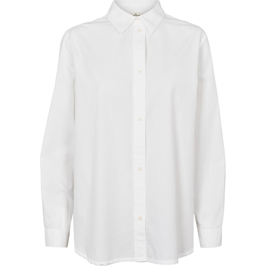 Basic Apparel - Silje LS Shirt Bright White - WERTE FREUNDE