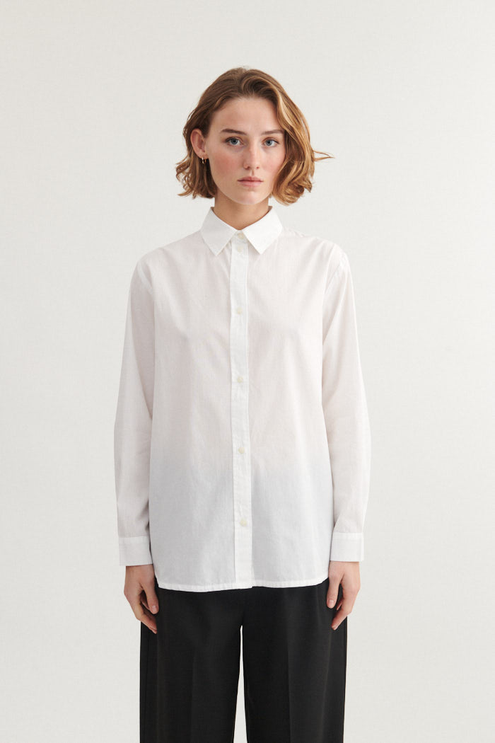 Basic Apparel - Silje LS Shirt Bright White - WERTE FREUNDE