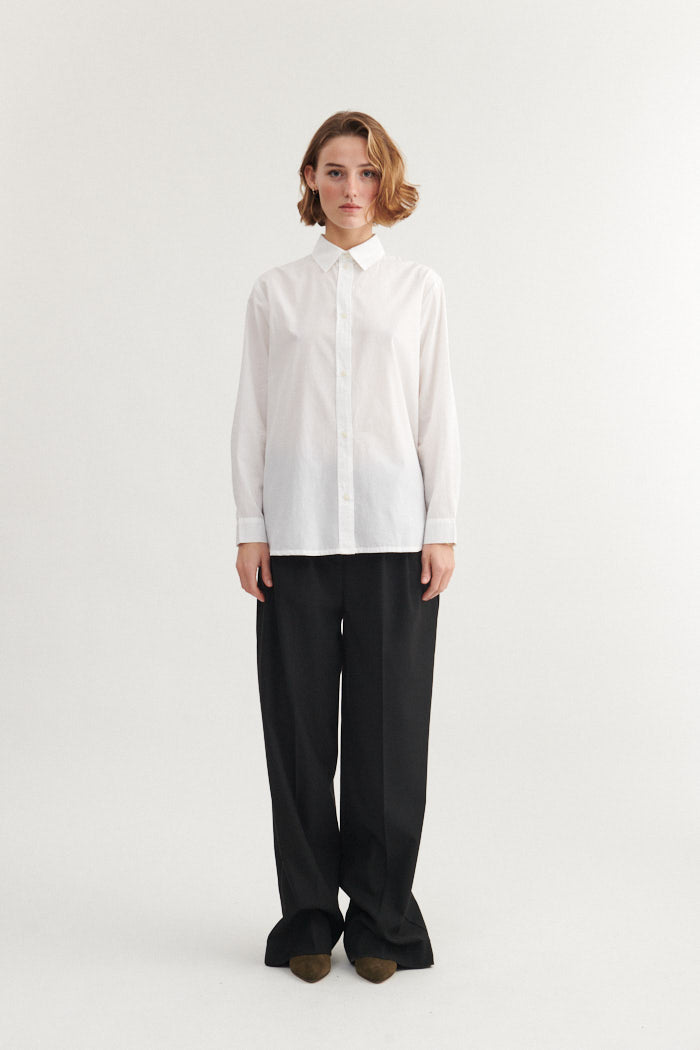 Basic Apparel - Silje LS Shirt Bright White - WERTE FREUNDE
