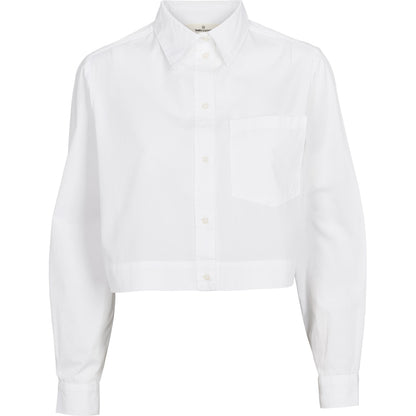 Basic Apparel - Silje Cropped Shirt Bright White - WERTE FREUNDE