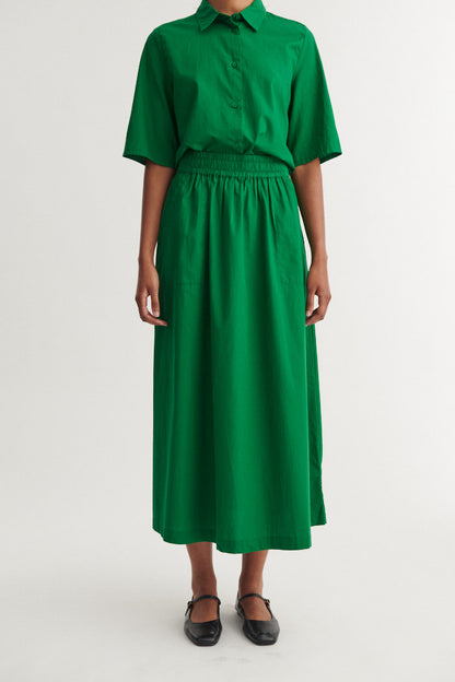 Basic Apparel - Silje Long Skirt Abundant green - WERTE FREUNDE