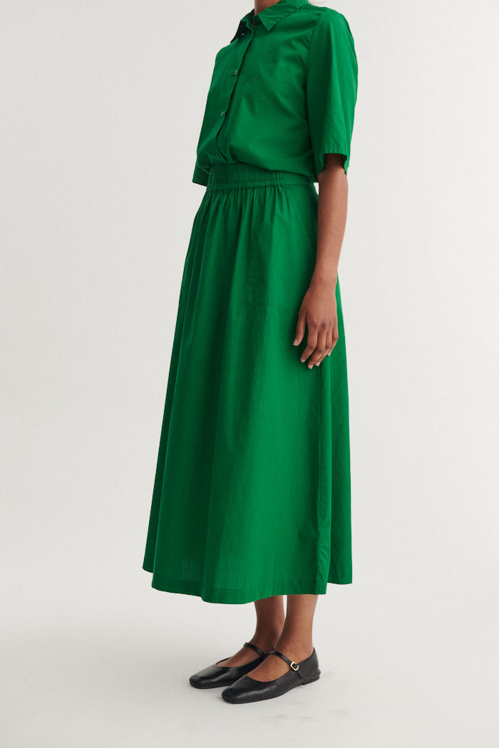 Basic Apparel - Silje Long Skirt Abundant green - WERTE FREUNDE