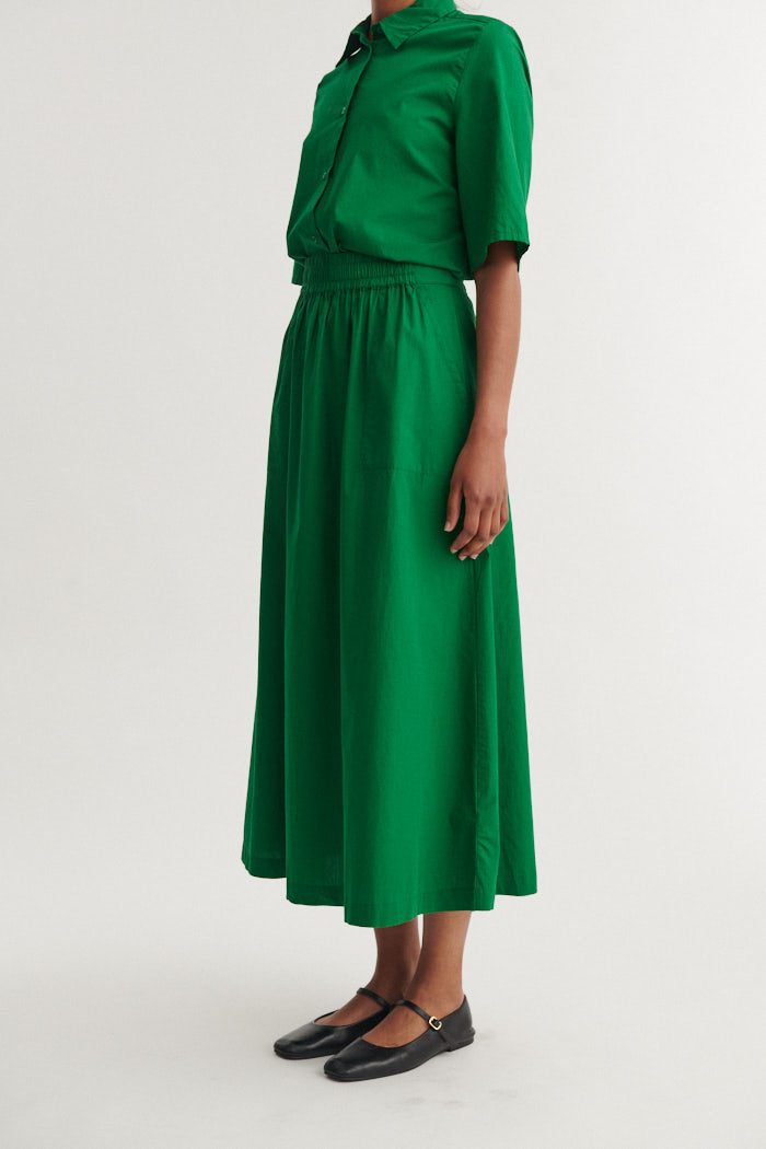 Basic Apparel - Silje Long Skirt Abundant green - WERTE FREUNDE