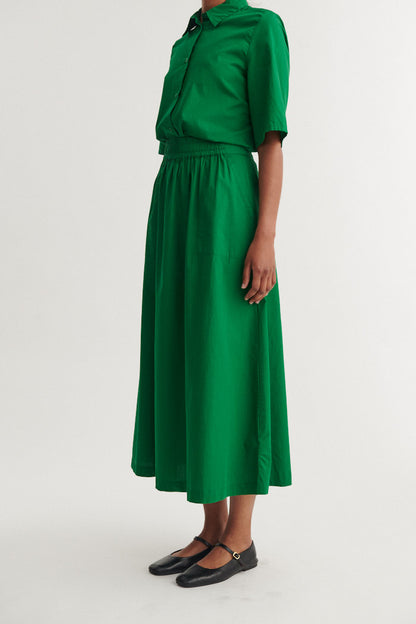 Basic Apparel - Silje Long Skirt Abundant green - WERTE FREUNDE