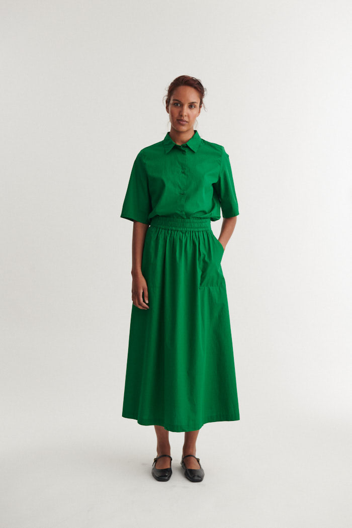 Basic Apparel - Silje Long Skirt Abundant green - WERTE FREUNDE