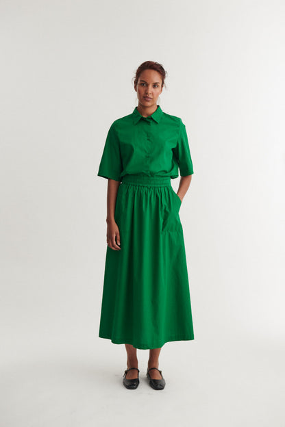 Basic Apparel - Silje Long Skirt Abundant green - WERTE FREUNDE
