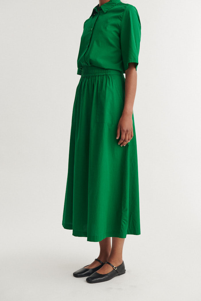 Basic Apparel - Silje Long Skirt Abundant green - WERTE FREUNDE