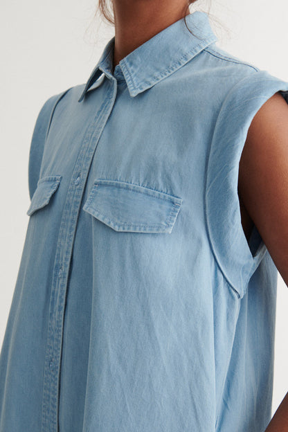 Basic Apparel - Cody Dress Light Wash - WERTE FREUNDE