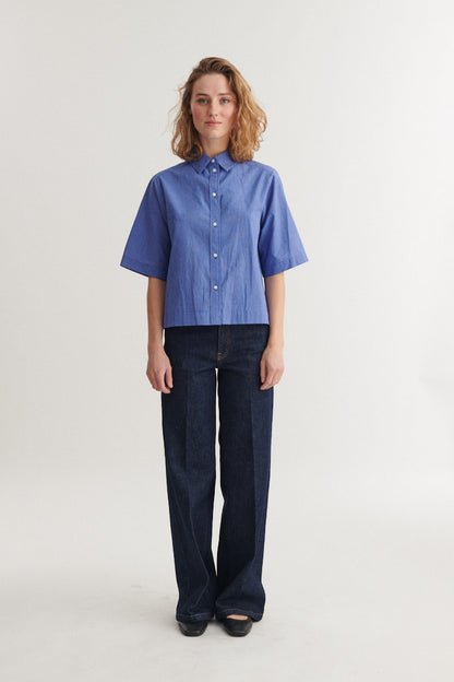 Basic Apparel - Chane SS Shirt Sodalite blue - WERTE FREUNDE