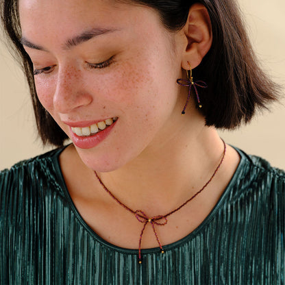 a beautiful story - Wishful Black Onyx Red Colored Necklace GC - WERTE FREUNDE