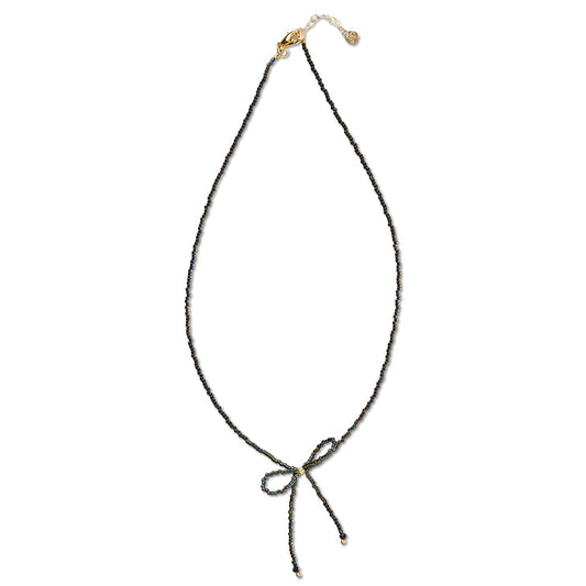 a beautiful story - Wishful Black Onyx Green Colored Necklace GC - WERTE FREUNDE