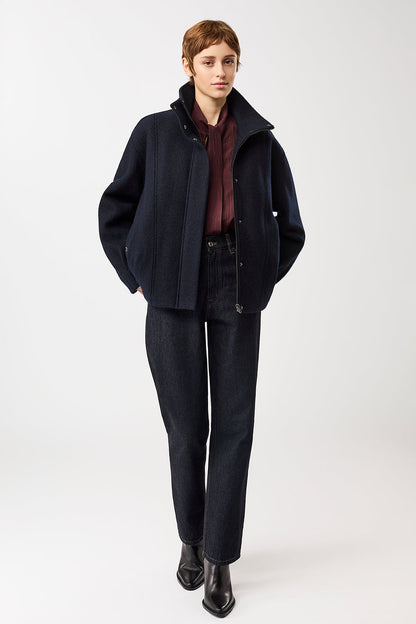 LangerChen - Oversize Blouson wattiert navy