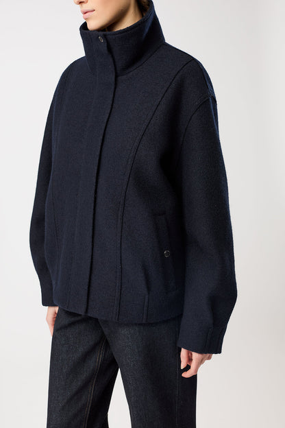 LangerChen - Oversize Blouson wattiert navy