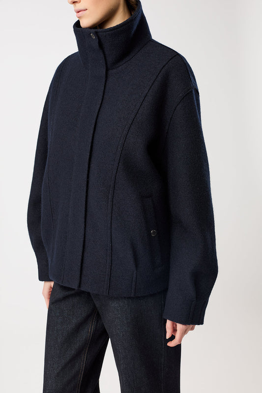 LangerChen - Oversize Blouson wattiert navy