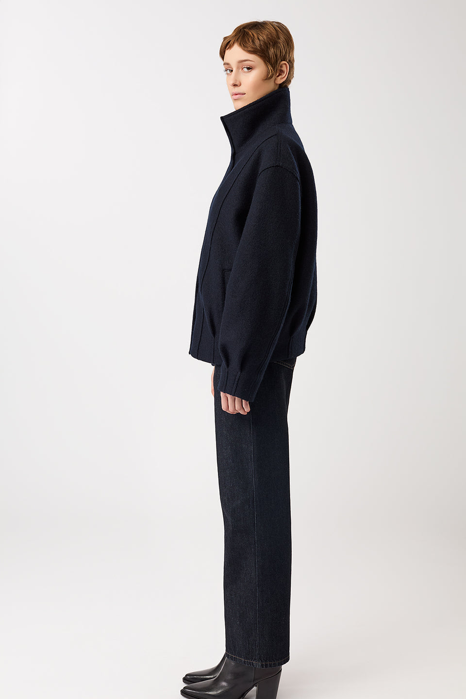 LangerChen - Oversize Blouson wattiert navy