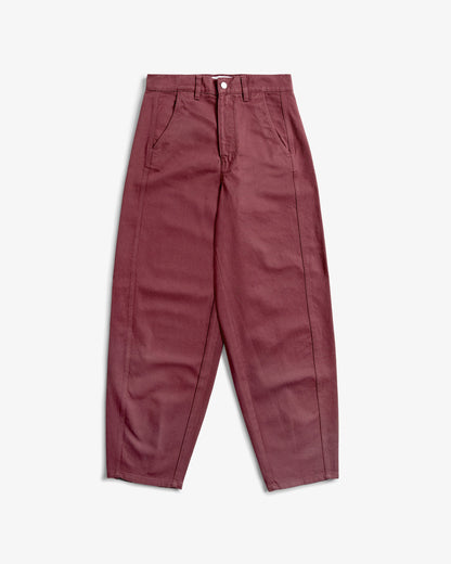ROTHOLZ - Barrel-Leg Pant Washed Burgundy