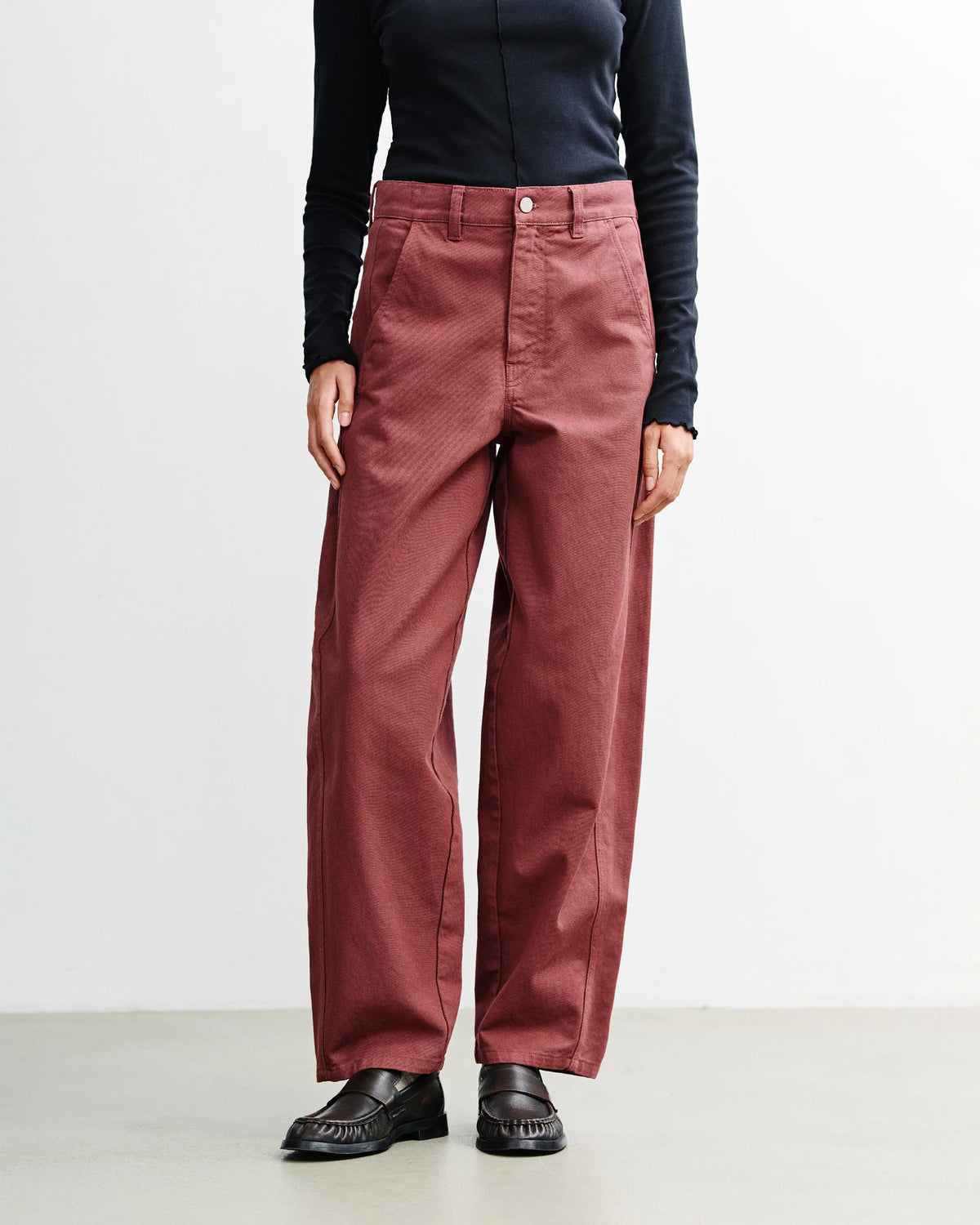 ROTHOLZ - Barrel-Leg Pant Washed Burgundy