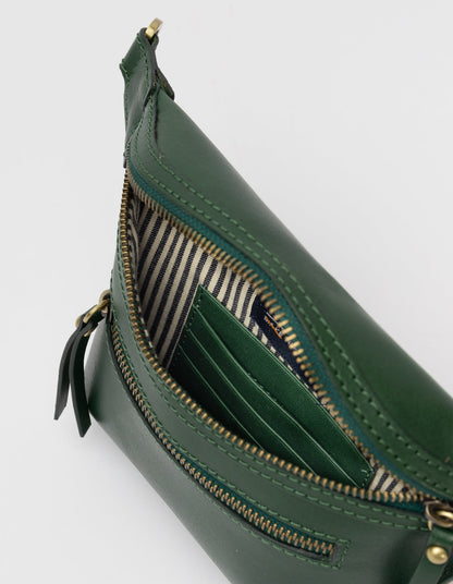 O MY BAG - BECK'S BUMBAG Pine Green Classic Leather