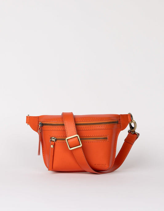 O MY BAG - BECK'S BUMBAG Tangerine Classic Leather