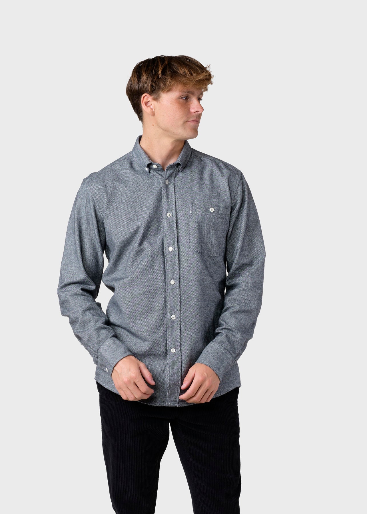 Klitmøller - Benjamin lumber shirt Grey melange