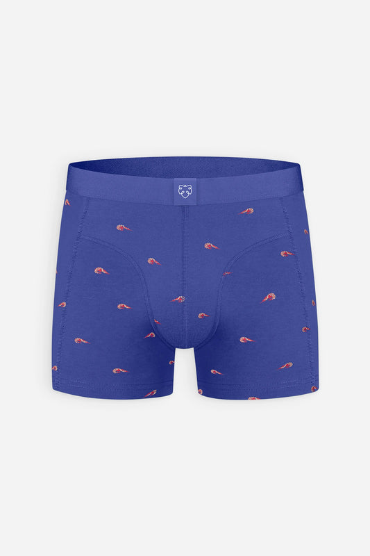 A-dam - Boxer Brief Print Blue Shrimp