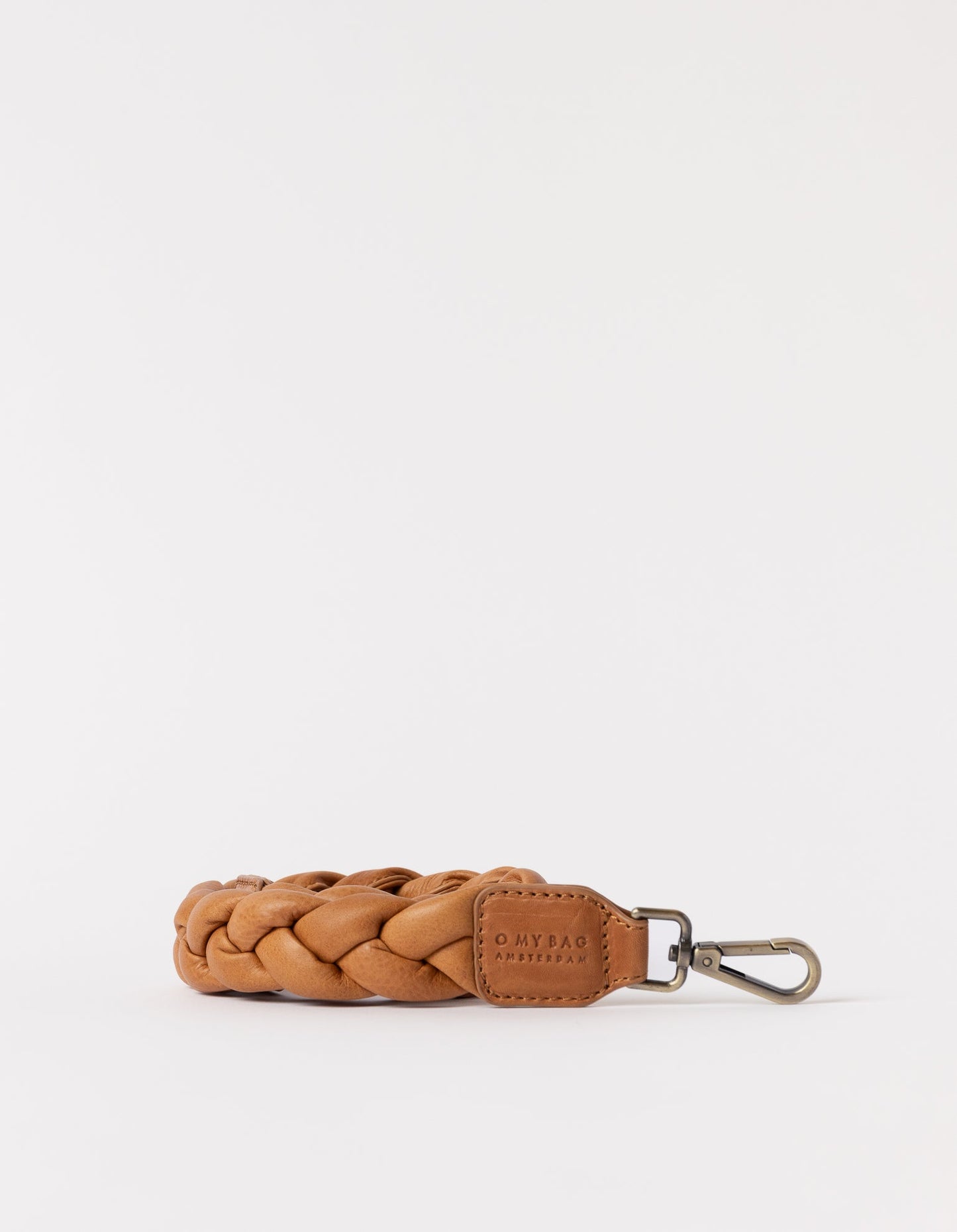 O MY BAG - BRAIDED SHOULDER STRAP Wild Oak Soft Grain Leather
