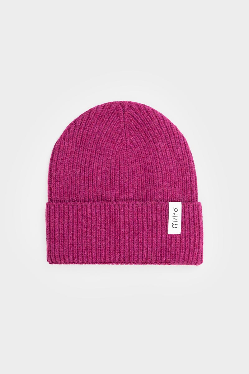 Rifo - Marcello Cashmere Beanie Pink Geranio