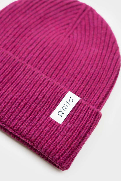 Rifo - Marcello Cashmere Beanie Pink Geranio
