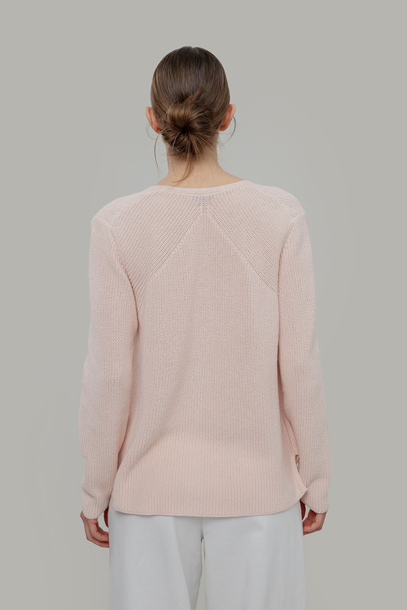 Rifo - Aspasia Women Recycled Cotton Cardigan Pink Tulle - WERTE FREUNDE