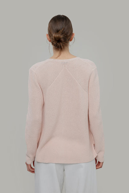 Rifo - Aspasia Women Recycled Cotton Cardigan Pink Tulle - WERTE FREUNDE